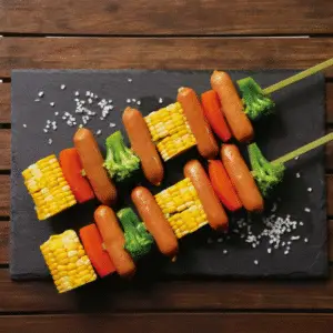 ソーセージと野菜のビッグBBQ串 2本
