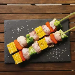 チキンと野菜のビッグBBQ串 2本